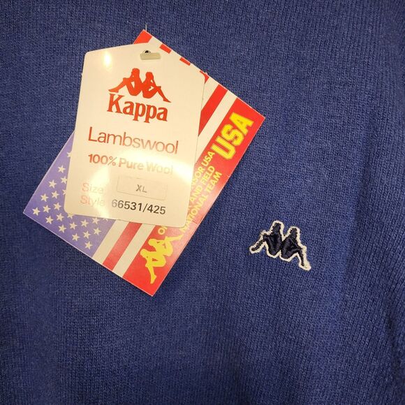 Vintage 70s Robe Di Kappa Wool Lambswool Blue Large New Deadstock - Picture 4 of 12